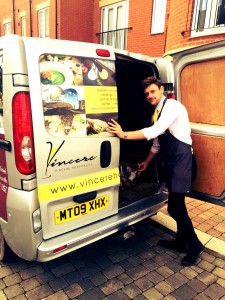 Vincere Hospitality van at an outside event